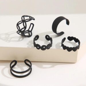 black five set ring with bold and stylish design