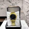 Men Golden Stainless Steel Quartz Watch