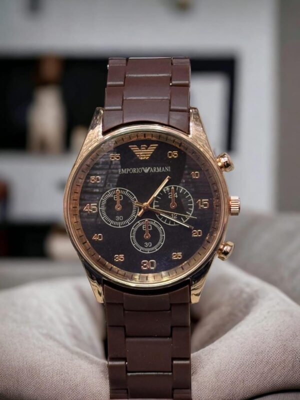 Men Rubber Chain Strap Quartz Watch