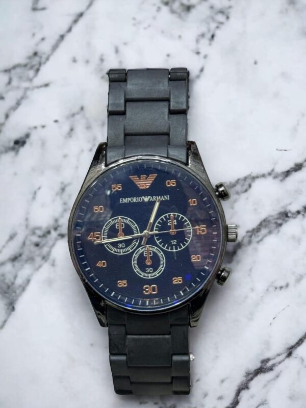Men Rubber Chain Strap Quartz Watch