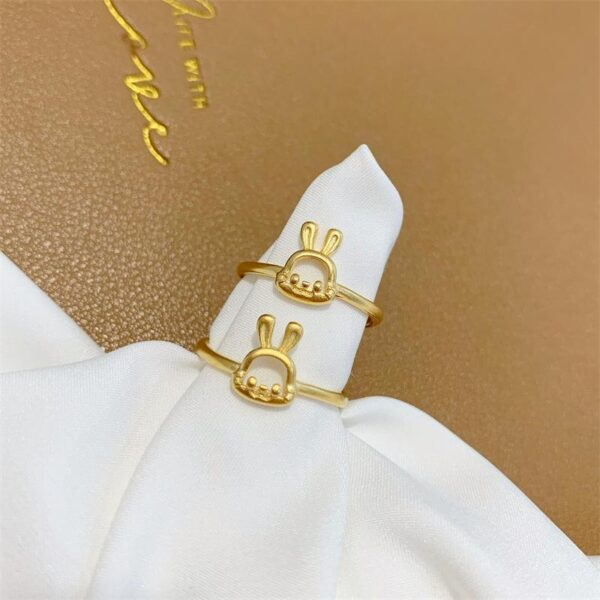 bunny style adjustable rings with cute and playful design