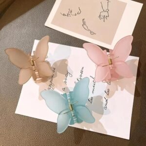 pack of 2 full length plastic butterfly hair catchers