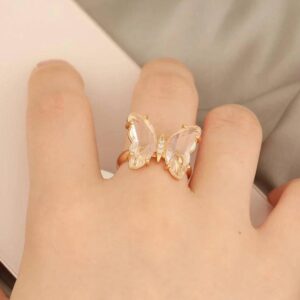 butterfly adjustable ring with delicate design