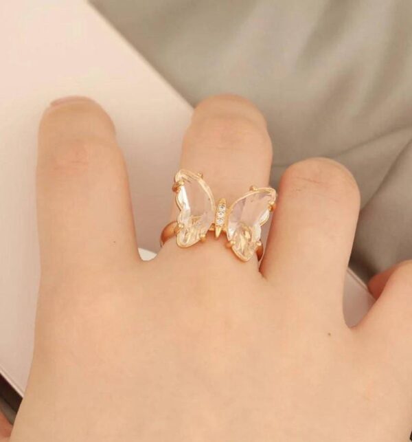 butterfly adjustable ring with delicate design