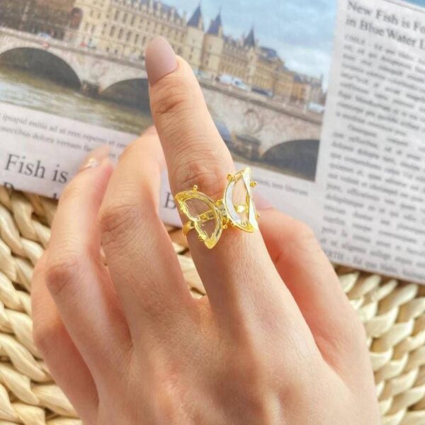 butterfly adjustable ring with delicate design