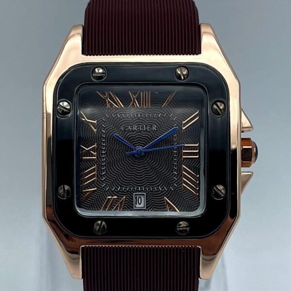 Cartier Men Round Case Quartz Watch