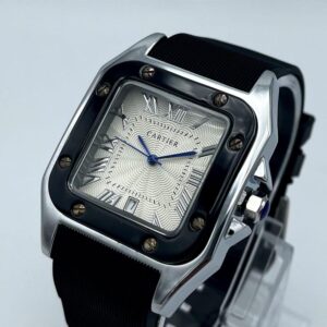 Cartier Men Round Case Quartz Watch