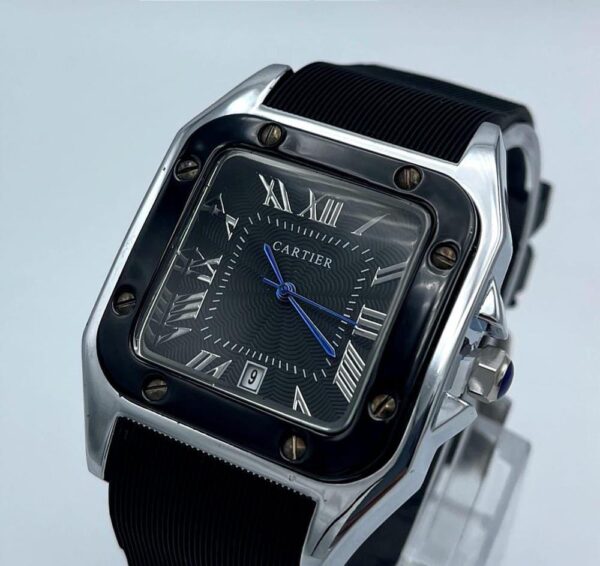 Cartier Men Round Case Quartz Watch
