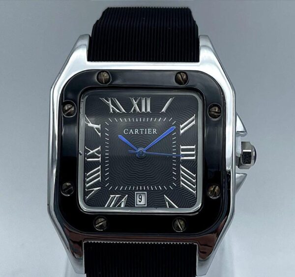 Cartier Men Round Case Quartz Watch