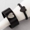 couple heart pair ring