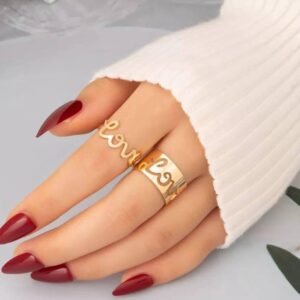 love sign couple pair ring