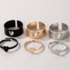 couple heart three pair ring