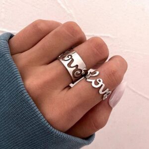 love sign couple pair ring