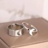 couple moon pair ring
