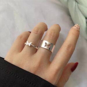 couple butterfly pair ring