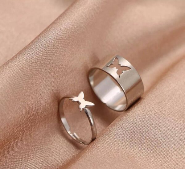 couple butterfly pair ring