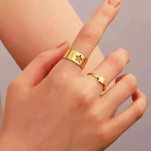 couple star pair ring
