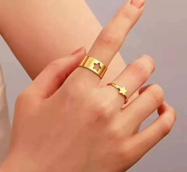 couple star pair ring