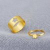 couple star pair ring