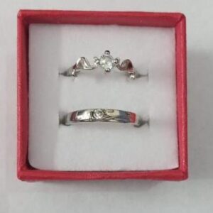 couple stone pair ring