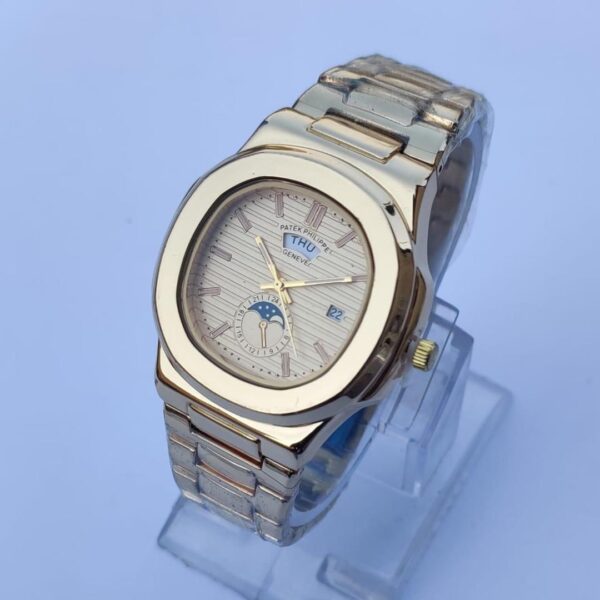 Men Stainless Steel Square Dial Watch