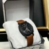 Men Leather Strap Round Watch