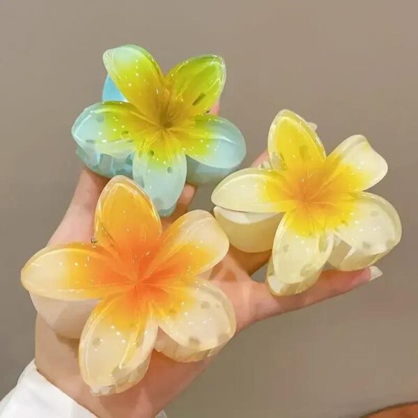 pack of 2 flower style full length hair claws