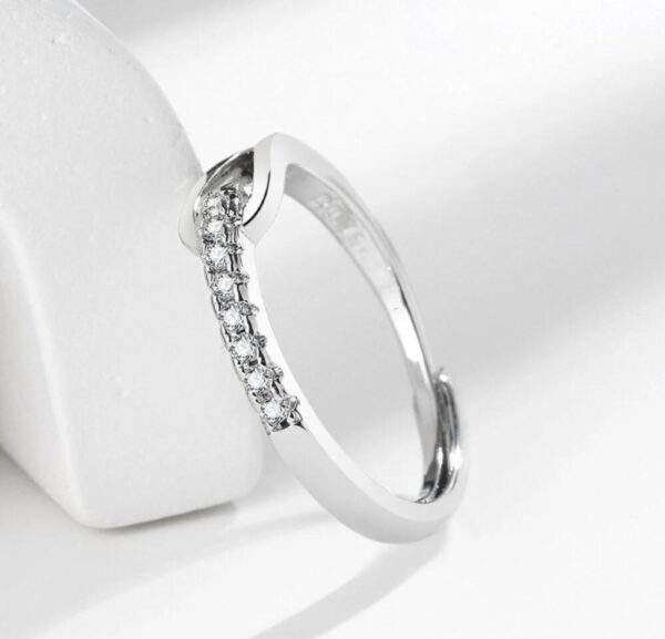 elegant silver plated adjustable ring with sleek finish