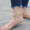 gold plated alloy anklet with sleek and elegant design