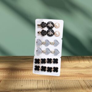 pack of 6 medium length hair clips for versatile styling