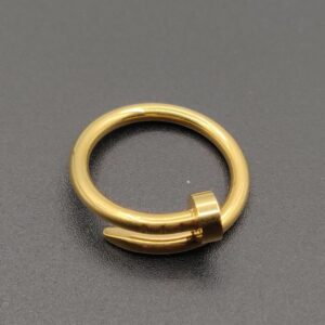 gold plated charm ring with elegant design