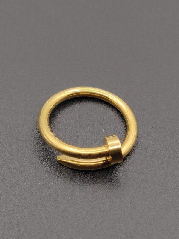 gold plated charm ring with elegant design