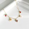 gold plated anklet with multicolor stones for a vibrant look