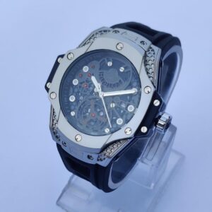 Men Blue Stainless Steel Quartz Analogue Watch
