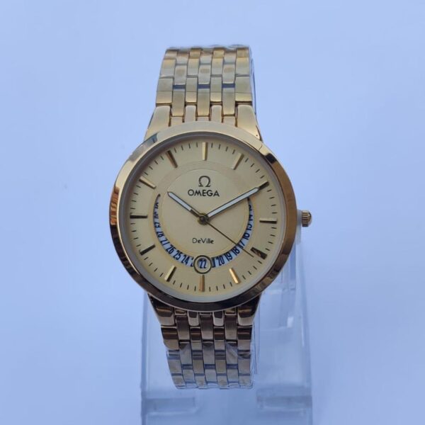 Omega Men Stainless Steel Quartz Analogue Watch