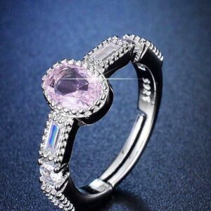 elegant oval adjustable ring with refined design
