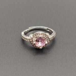 silver zircon 925 sterling silver plated ring