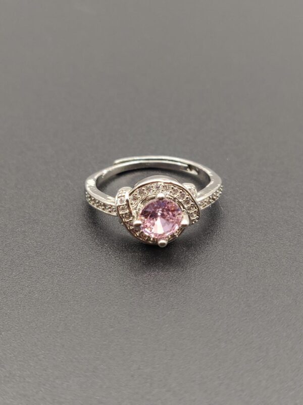 silver zircon 925 sterling silver plated ring