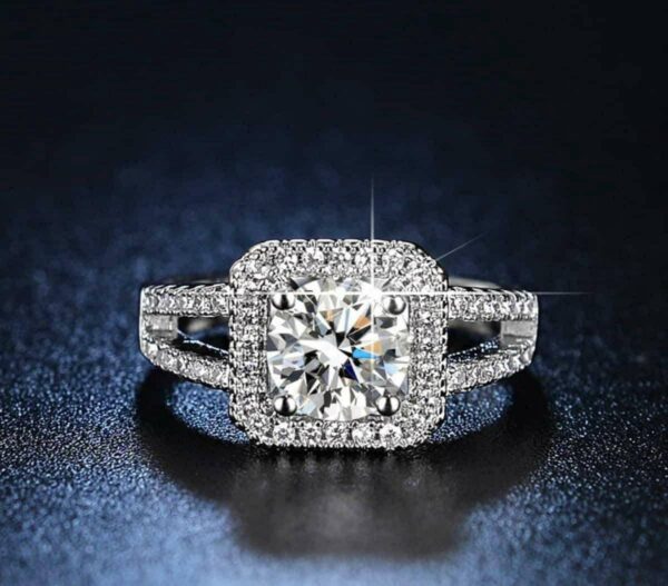 cocktail layered adjustable ring with cubic zirconia stones