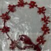 red plain linen hair band with soft and elegant texture