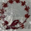 red plain linen hair band with soft and elegant texture