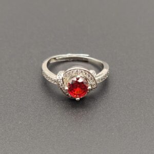 silver zircon 925 sterling silver plated ring