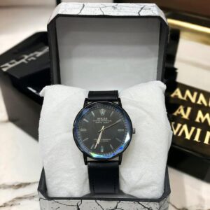 Rolex Men Stainless Steel Plain Strap Watch