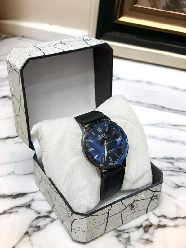 Rolex Men Stainless Steel Plain Strap Watch