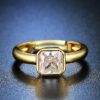 sleek golden plated metal ring with polished finish
