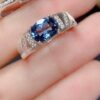 silver rhodium plated adjustable ring with polished finish