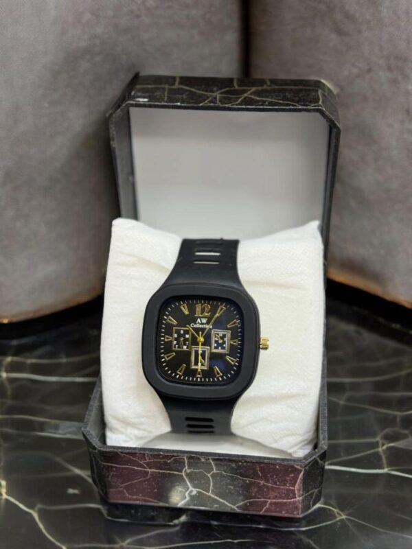 Multi Color Rubber Strap Watch