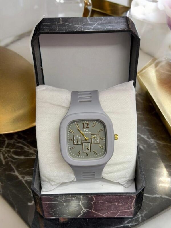 Multi Color Rubber Strap Watch