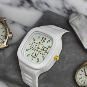 Multi Color Rubber Strap Watch