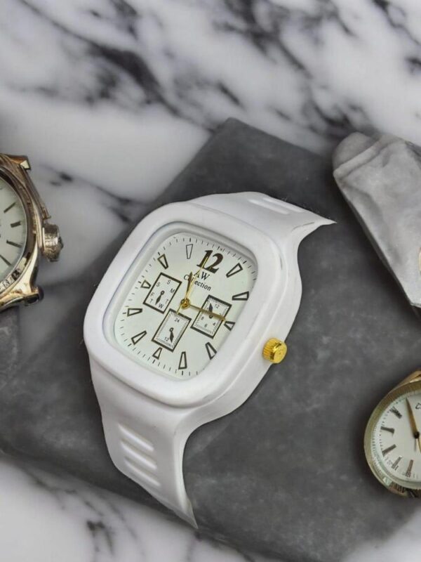 Multi Color Rubber Strap Watch